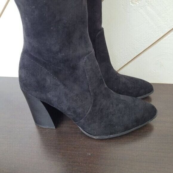 NEW Dolce Vita Gollie Womens Over-The-Knee Boots 7 Black Suede - Picture 4 of 11
